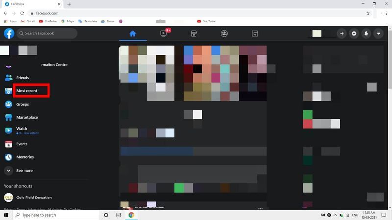 klik ing pilihan Paling anyar kanggo ngurutake News Feed ing urutan paling anyar.