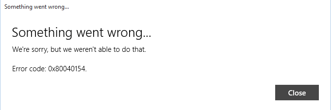 Correggi l'errore di posta di Windows 10 0x80040154 o 0x80c8043e