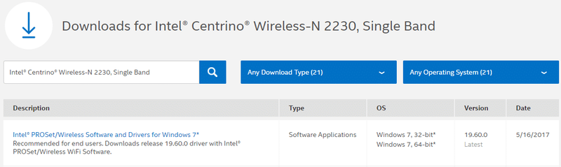 scarica il driver dal produttore
